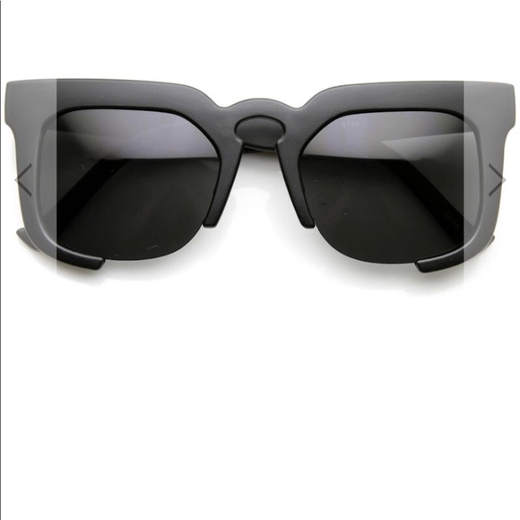 NEW AVANT GARDE BLACK MATTE SUNGLASSES SHADES - Picture 4 of 6